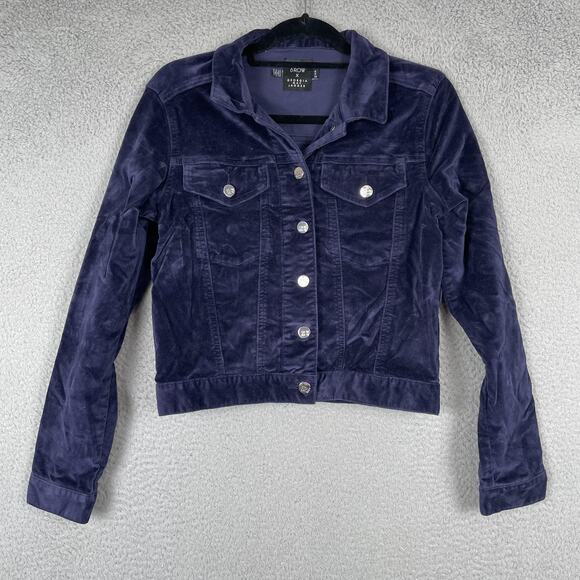 Stone Row x Georgia May Jagger Jacket Womens Small Velvet Corduroy Button Up - Picture 1 of 9
